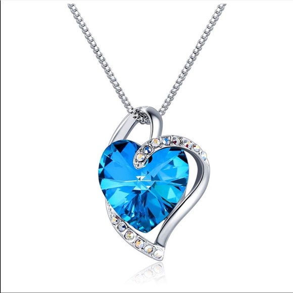 Alaxy Pendant Necklace Made with Swarovski Crystal - “Eternal Love” - Picture 1 of 5